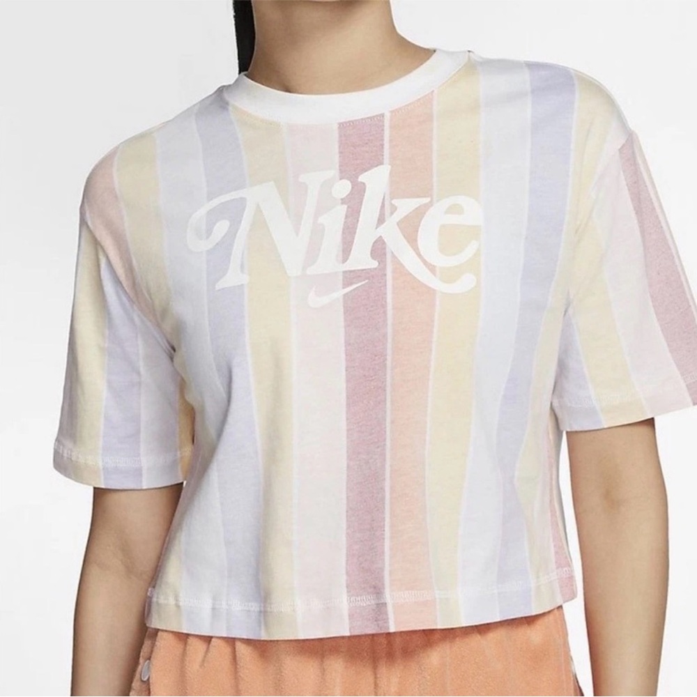 Nike Multicolor Striped Crop Top